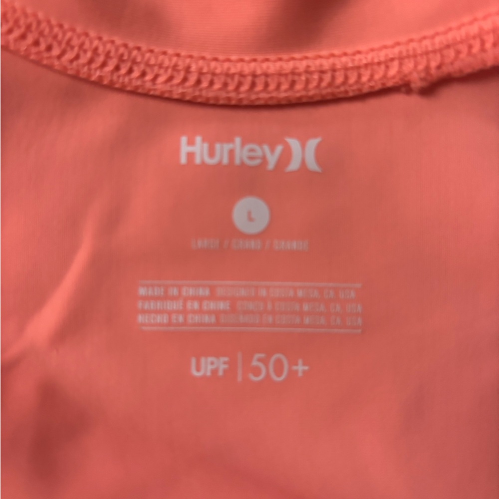 Hurley Ladies Long Sleeve Rash Guard UPF 50+ Size L - Picture 2 of 2